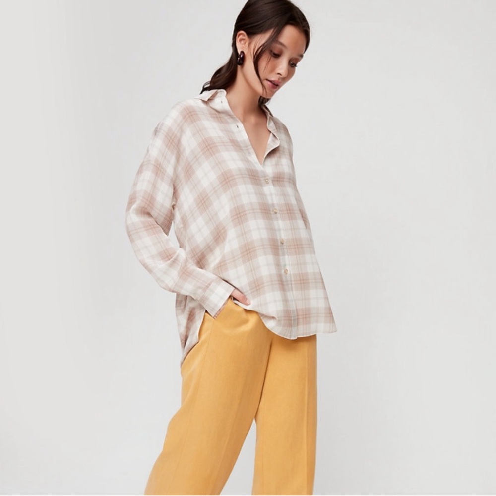 Wilfred Plaid‎ Button Down Sz XS